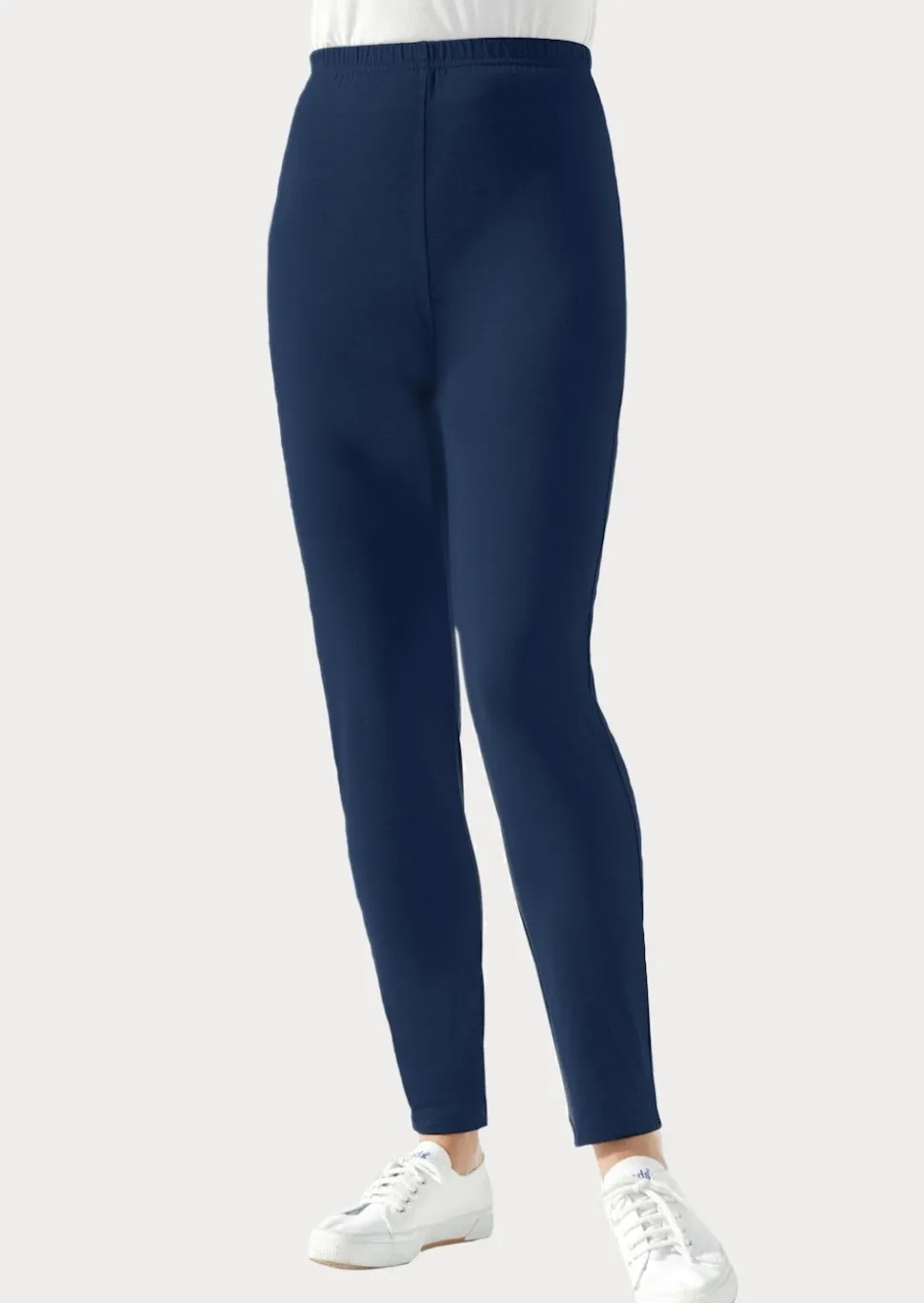 Legging stretch en coton peigné