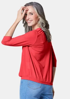 Élégant T-shirt aspect chemisier