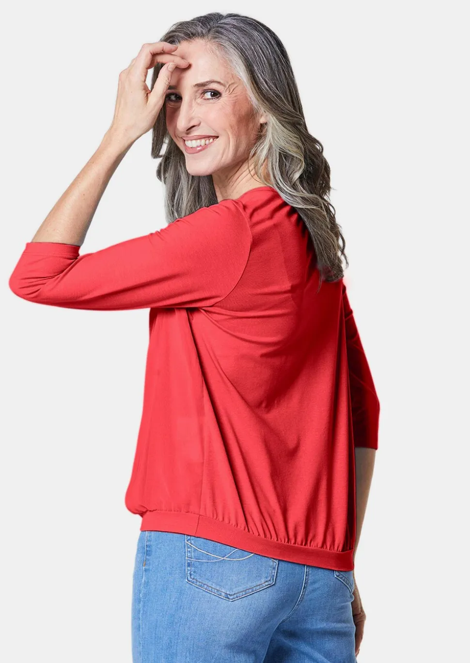 Élégant T-shirt aspect chemisier