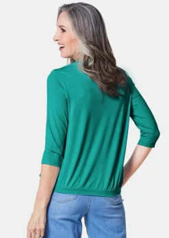 Élégant T-shirt aspect chemisier