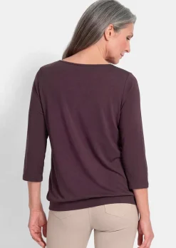 Élégant T-shirt aspect chemisier