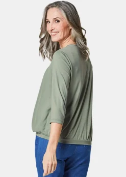 Élégant T-shirt aspect chemisier