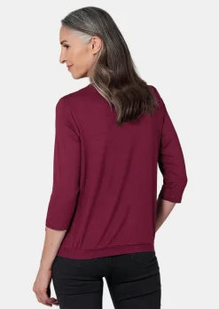 Élégant T-shirt aspect chemisier