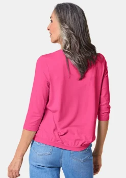 Élégant T-shirt aspect chemisier