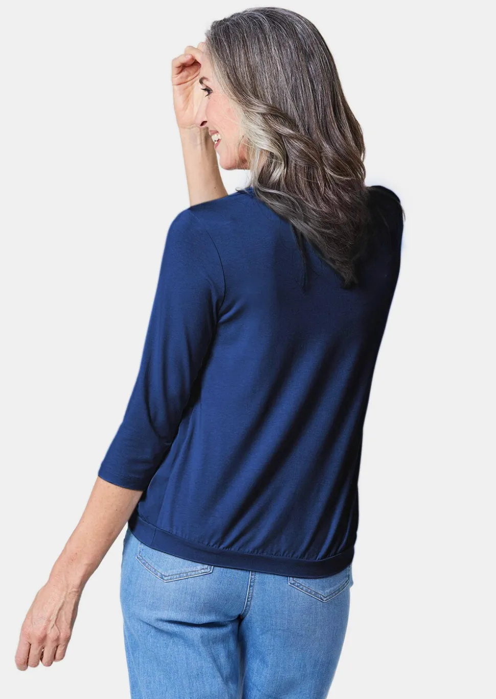 Élégant T-shirt aspect chemisier