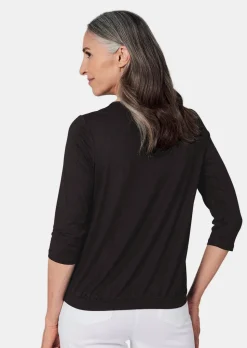 Élégant T-shirt aspect chemisier