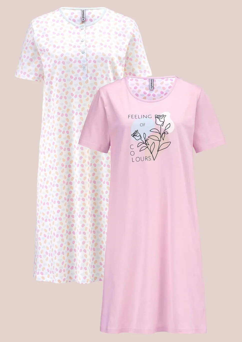 Lot de 2 chemises de nuit en coton