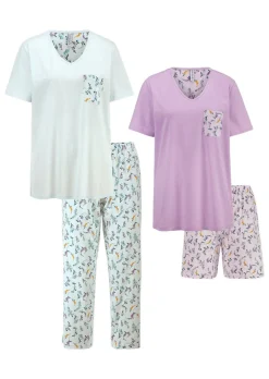 Lot de deux composé d'un pyjashort et d'un pyjama