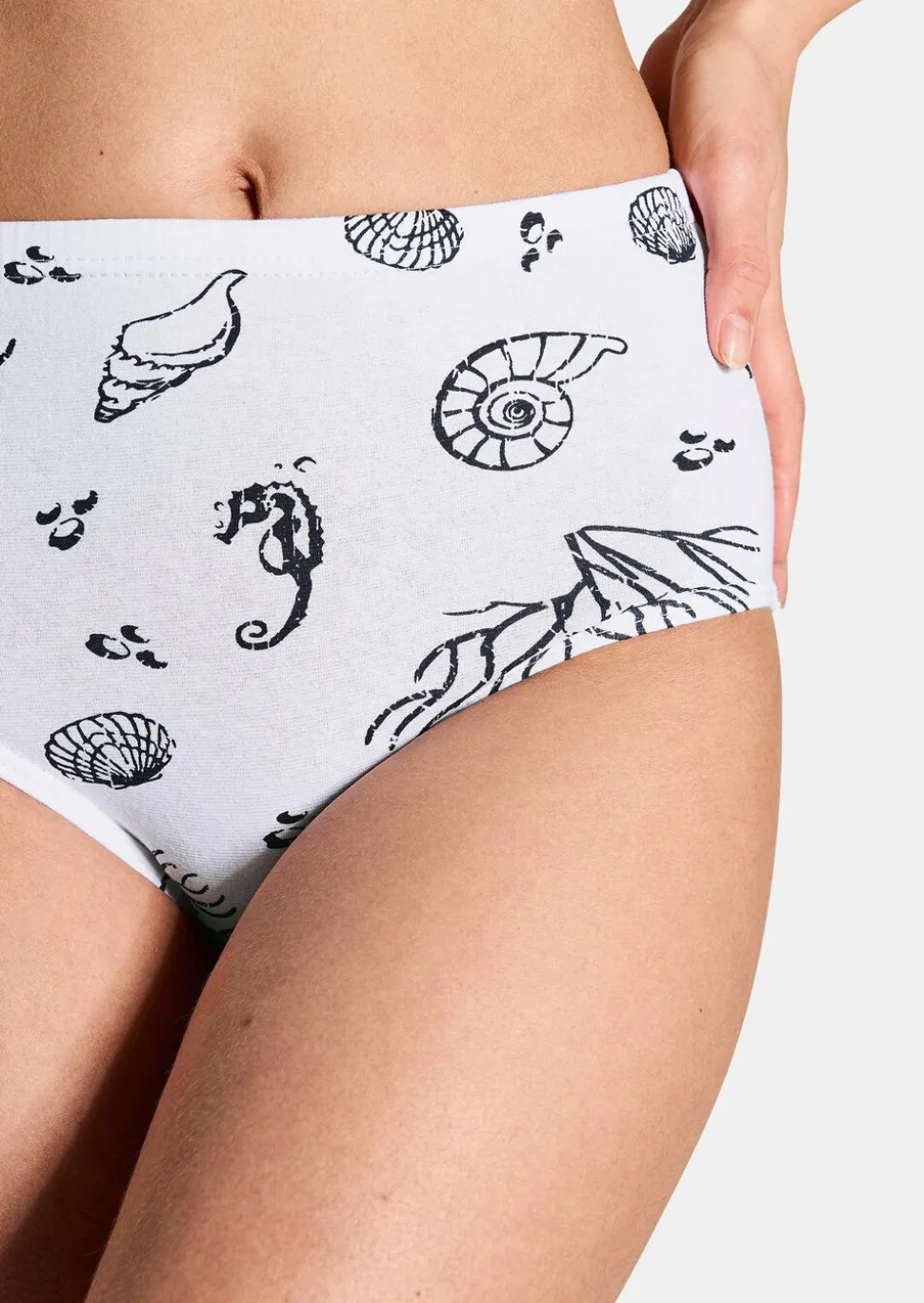 Lot de slips taille haute en coton