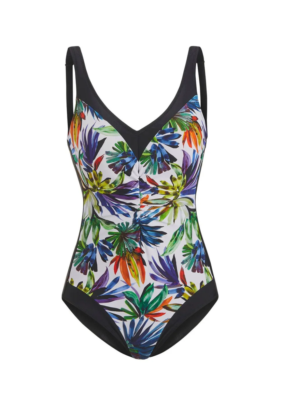 Maillot de bain avec encolure en V et doublure en filet