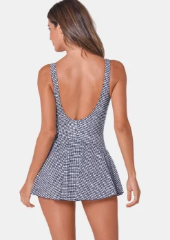 Maillot de bain style cache-cœur avec jupette