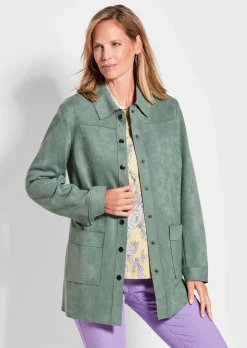 Manteau court, aspect velours