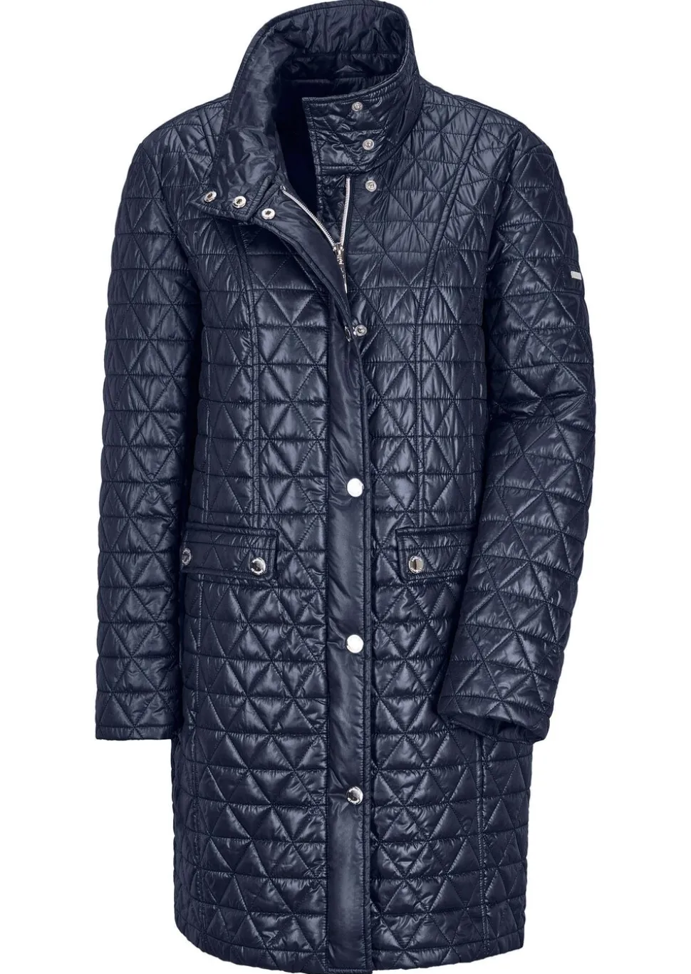 Manteau court matelassée à col droit