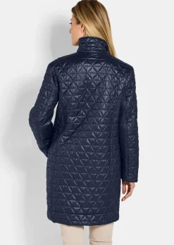 Manteau court matelassée à col droit