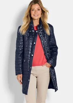 Manteau court matelassée à col droit