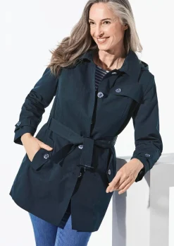Manteau court style trenchcoat