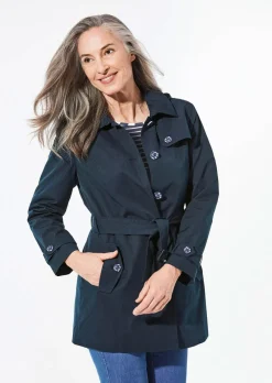 Manteau court style trenchcoat