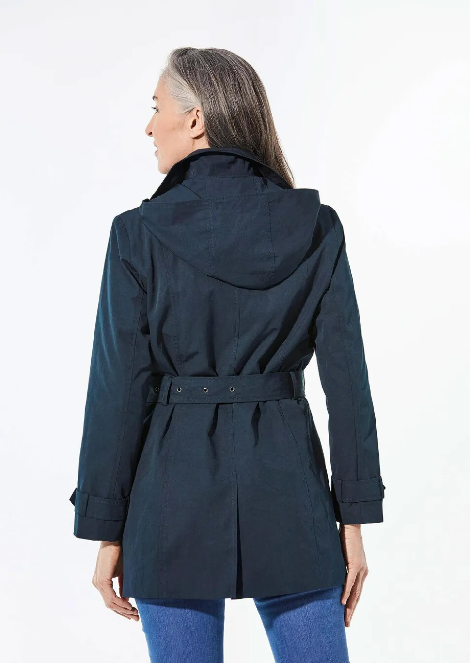 Manteau court style trenchcoat
