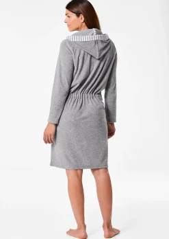 Manteau d'intérieur en éponge avec zip et capuche