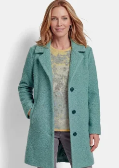 Manteau droit en douce bouclette