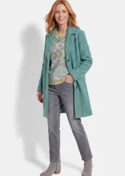 Manteau droit en douce bouclette