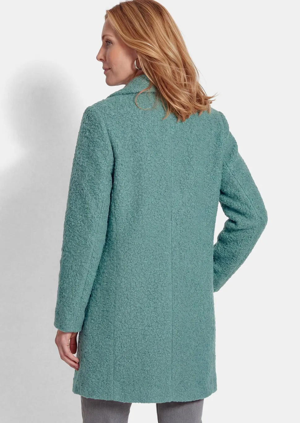 Manteau droit en douce bouclette