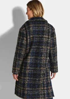 Manteau en bouclette à carreaux