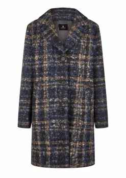 Manteau en bouclette à carreaux