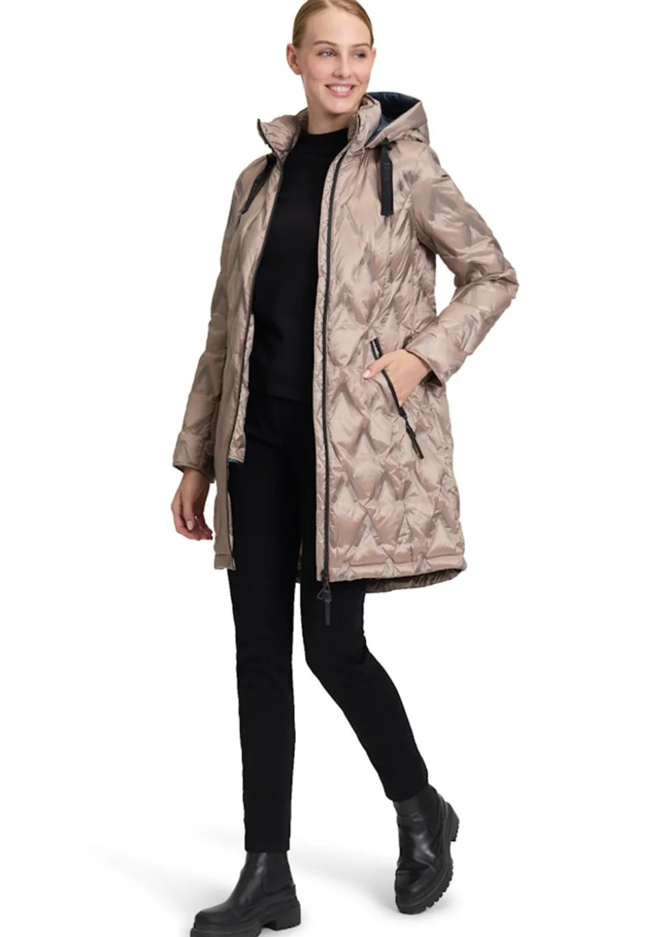 Manteau matelassé avec poches zippées