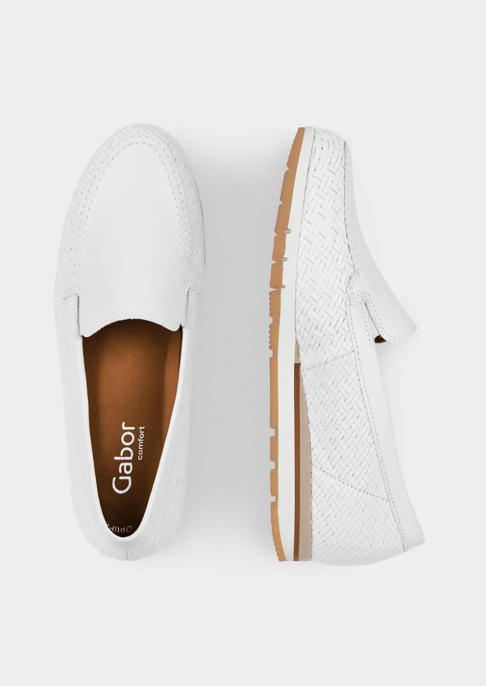Mocassins, aspect tressé