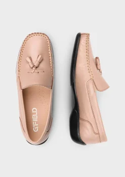 Mocassins avec pompon décoratif