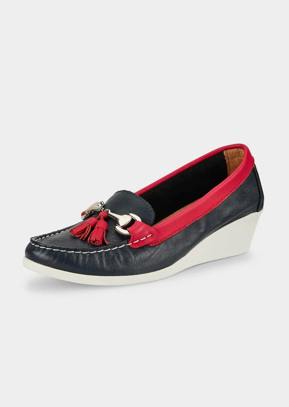 Mocassins en cuir avec élément décoratif