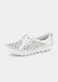 Mocassins en cuir avec motif ajouré