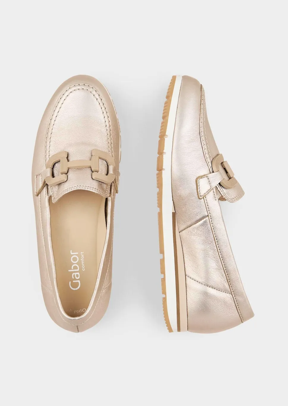 Mocassins en cuir brillant
