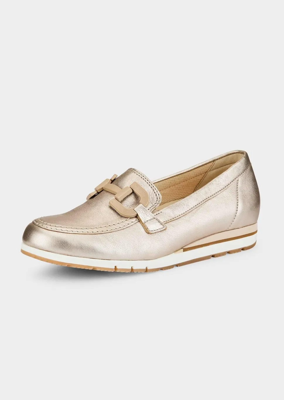 Mocassins en cuir brillant