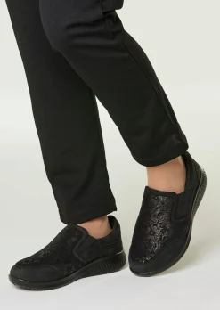 Mocassins hallux valgus avec motif floral chatoyant