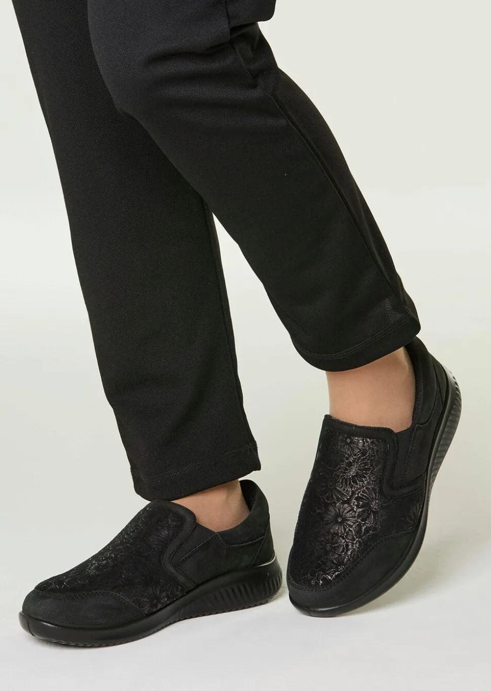 Mocassins hallux valgus avec motif floral chatoyant