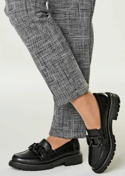 Mocassins JANA en similicuir verni