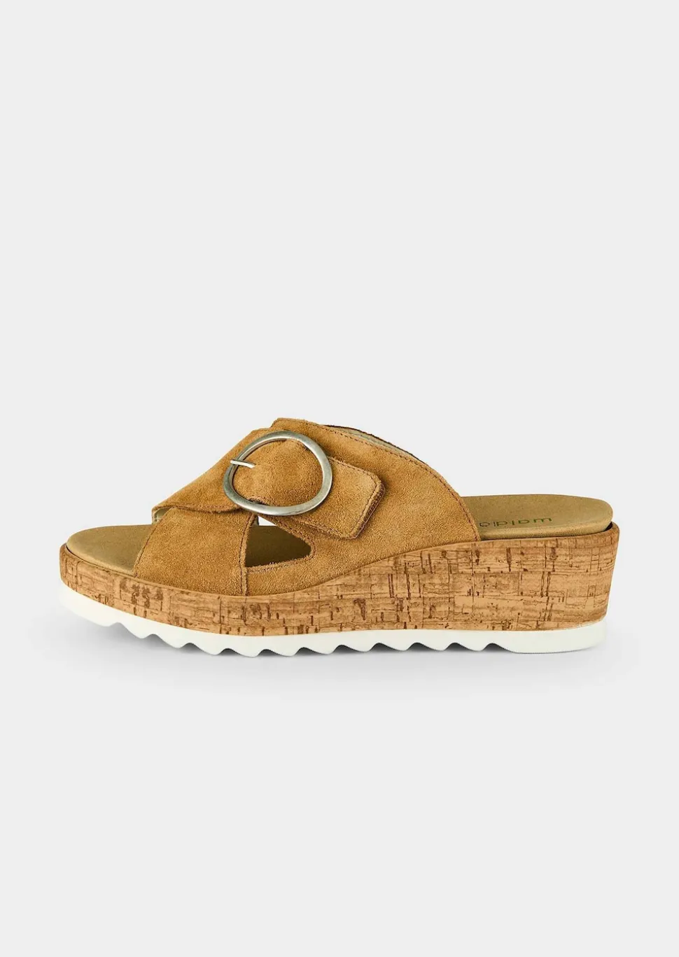 Mules en cuir avec fermeture velcro