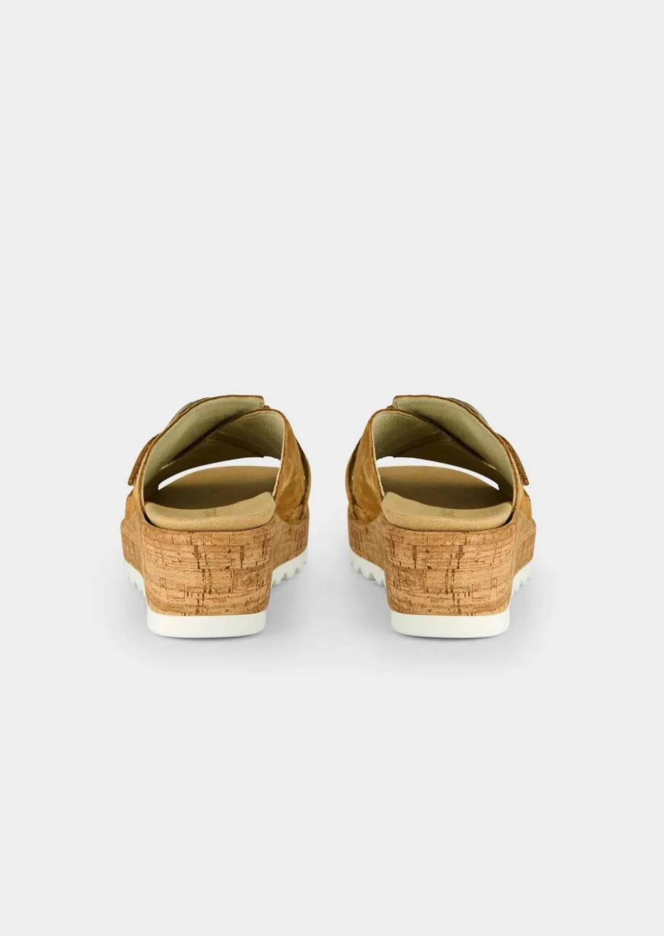 Mules en cuir avec fermeture velcro