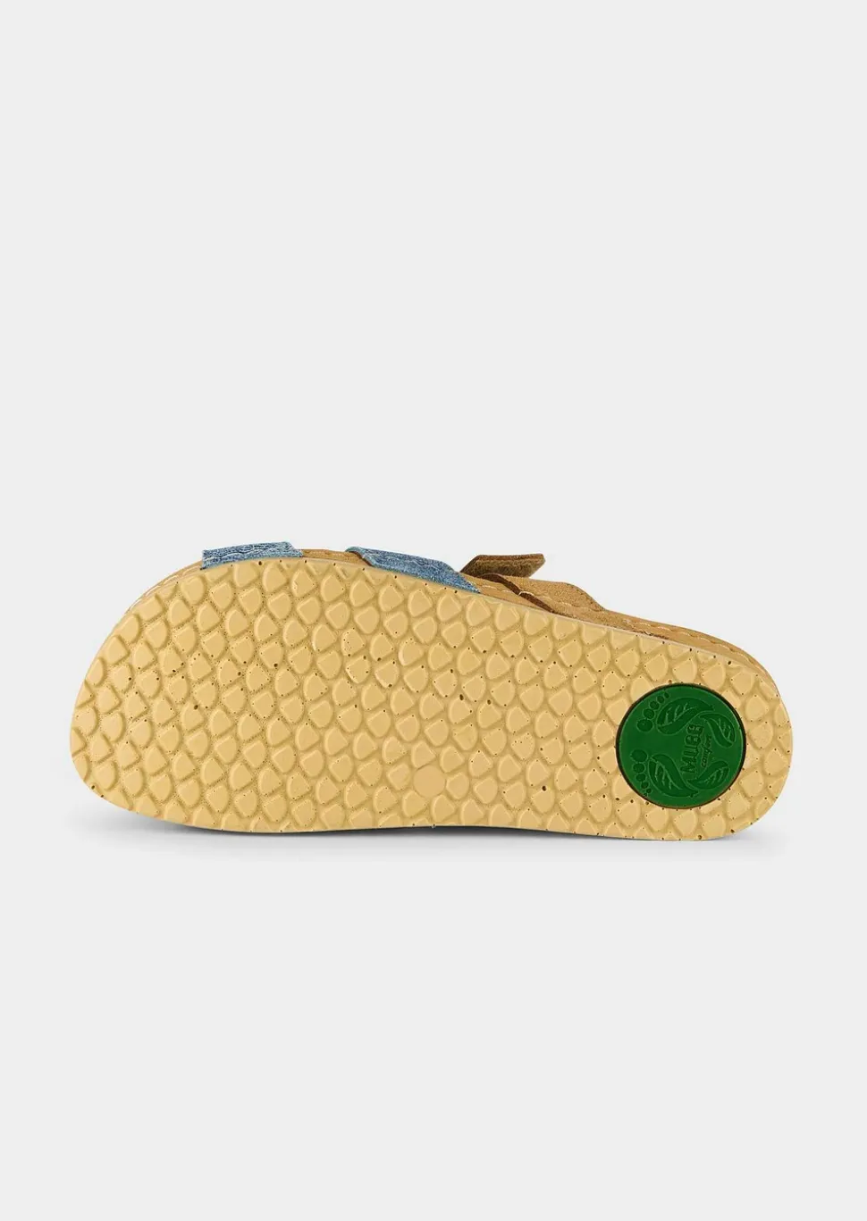 Mules en cuir avec fermeture velcro