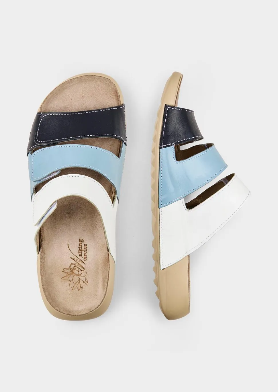 Mules en cuir, style marin