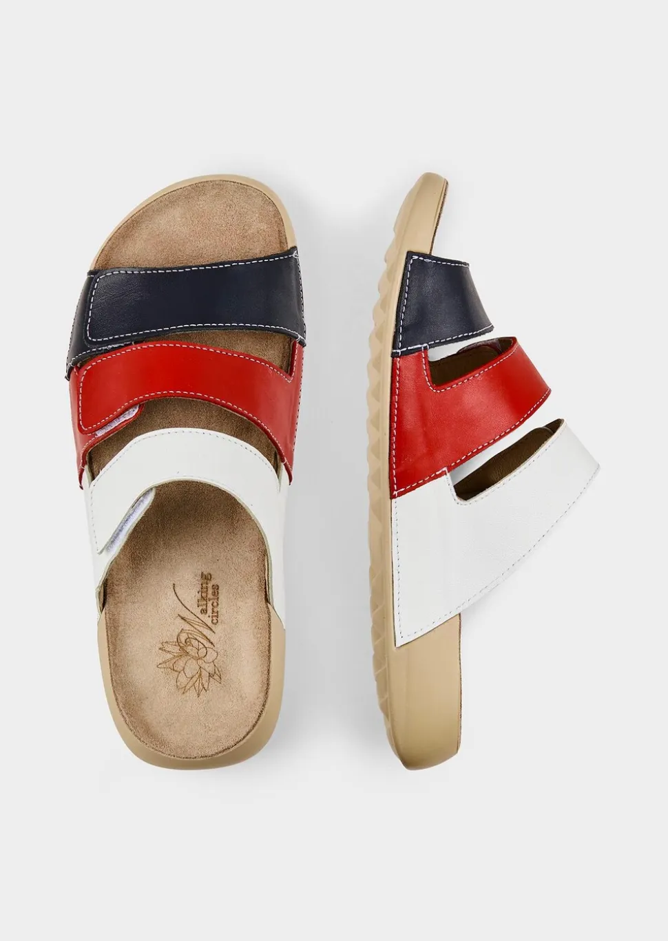 Mules en cuir, style marin