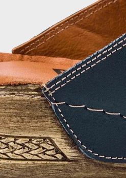 Mules en cuir, style marin