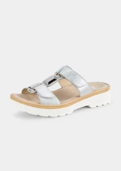 Mules féminines avec bride à fermeture velcro