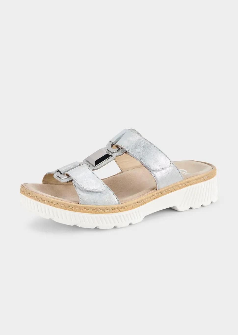 Mules féminines avec bride à fermeture velcro
