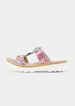 Mules féminines avec bride à fermeture velcro
