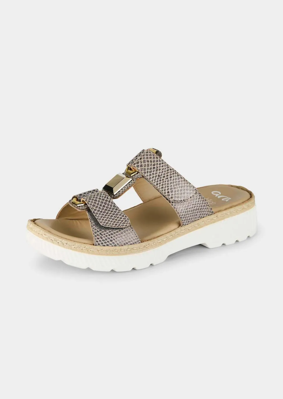 Mules féminines avec bride à fermeture velcro