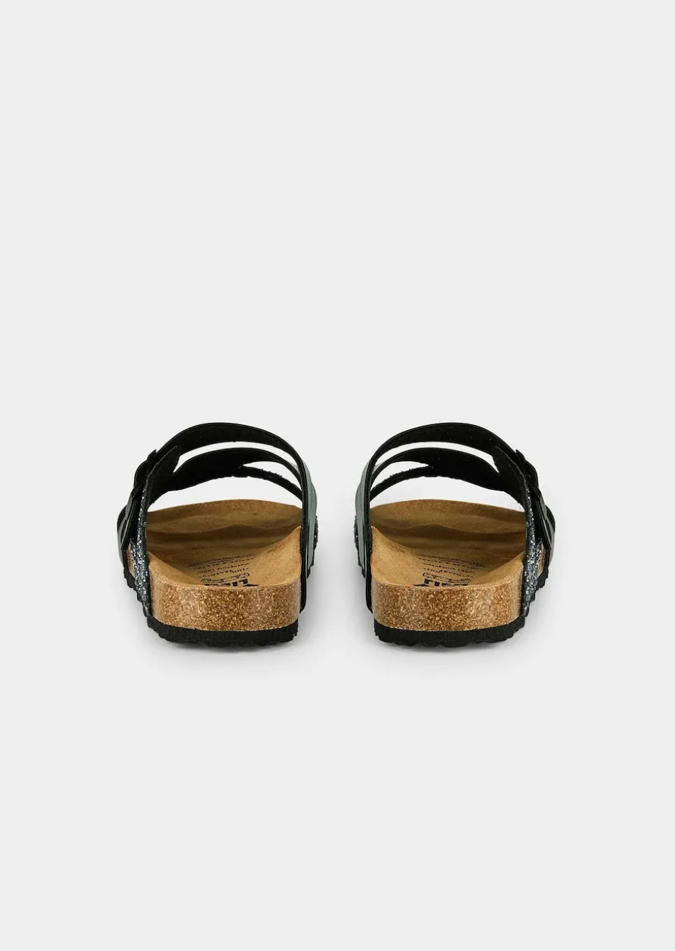 Mules scintillantes en cuir