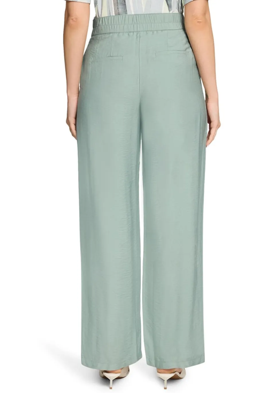 Pantalon ample en viscose légèrement brillante